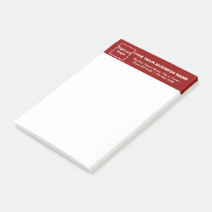 Business Red Heading Long post it note