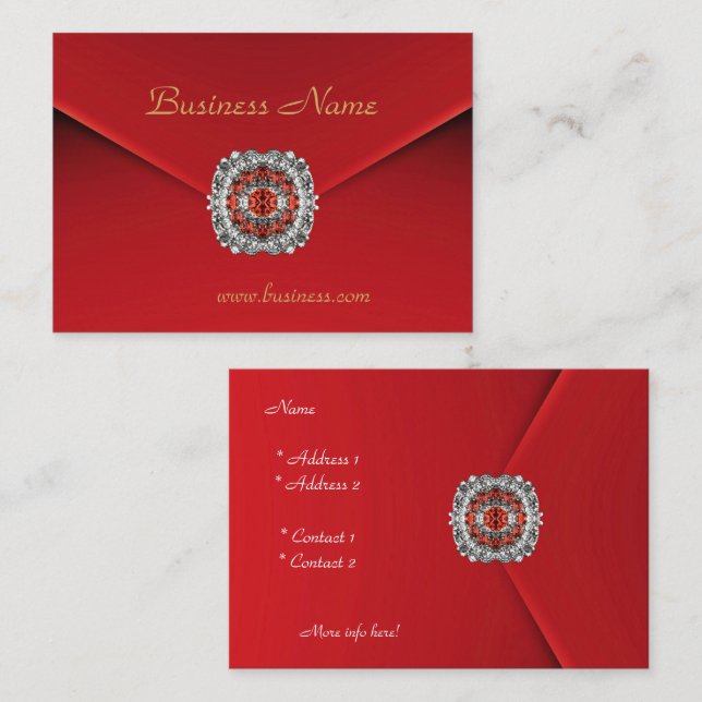 Business Red Velvet Diamond Images Business Card (Front/Back)