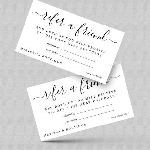 Business Referral Card Refer a Friend Card