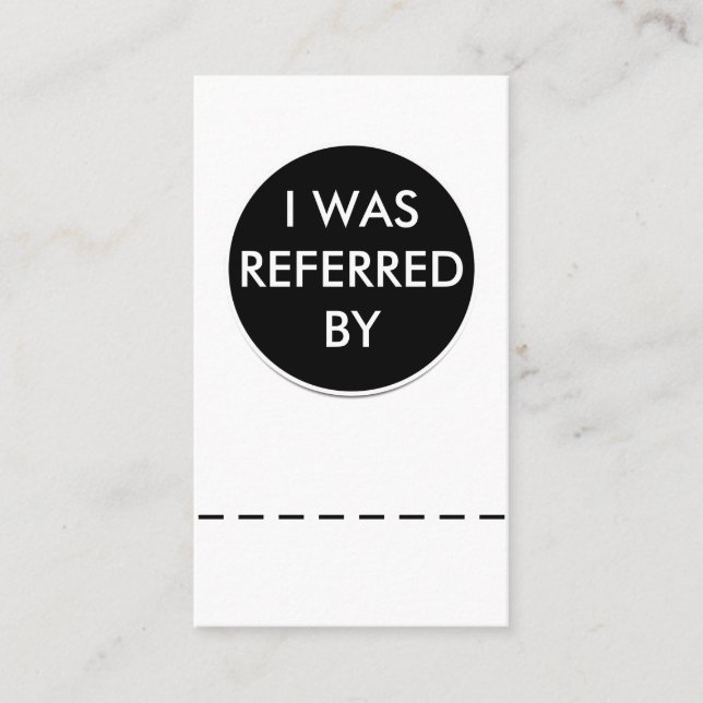 Business Referral Card Template (Front)