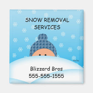 Business Reminder Snow Removal Service Magnet