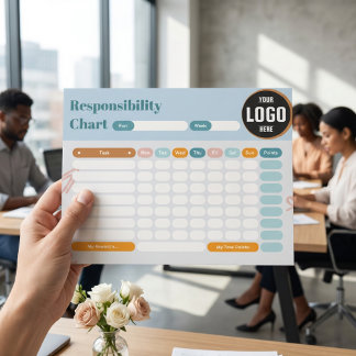 Business Responsibility Chores Chart Logo Checklis Notepad