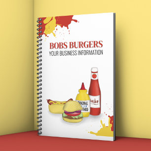 Business Restaurant Company Hamburger Hotdog Notebook