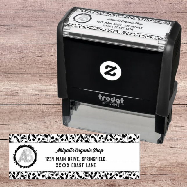 Business Return Address Company Logo Self-inking Stamp (Creator Uploaded)