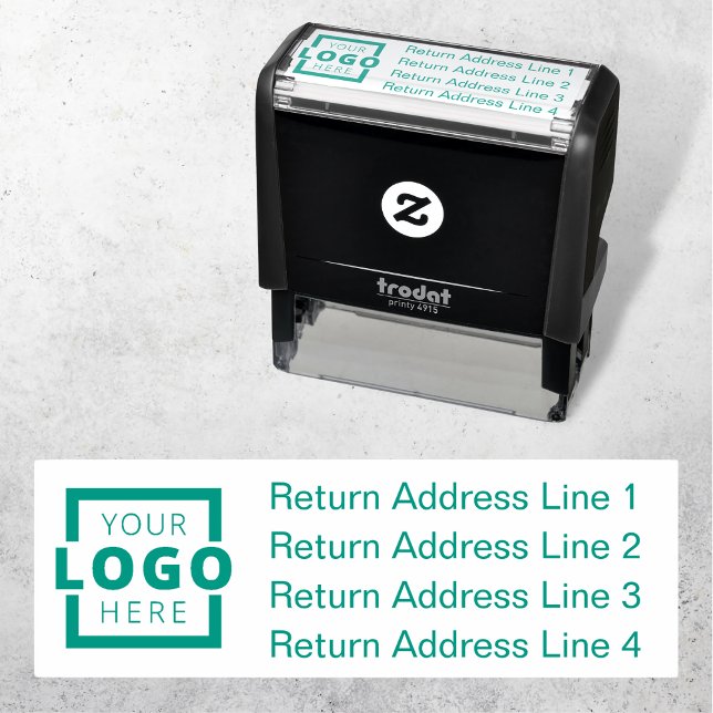 Business Return Address Customised Logo Self-inking Stamp (Creator Uploaded)