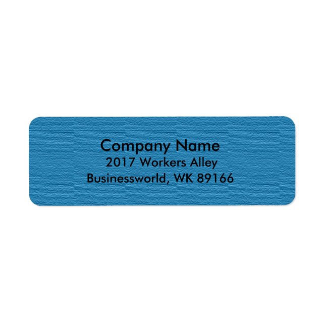 Business Return Address Label (Front)