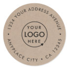 Business Return Address Label | Rustic Sticker