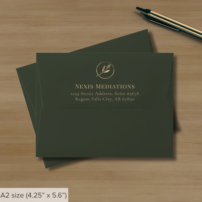 Business Return Address Logo Note Card Envelope (Creator Uploaded)