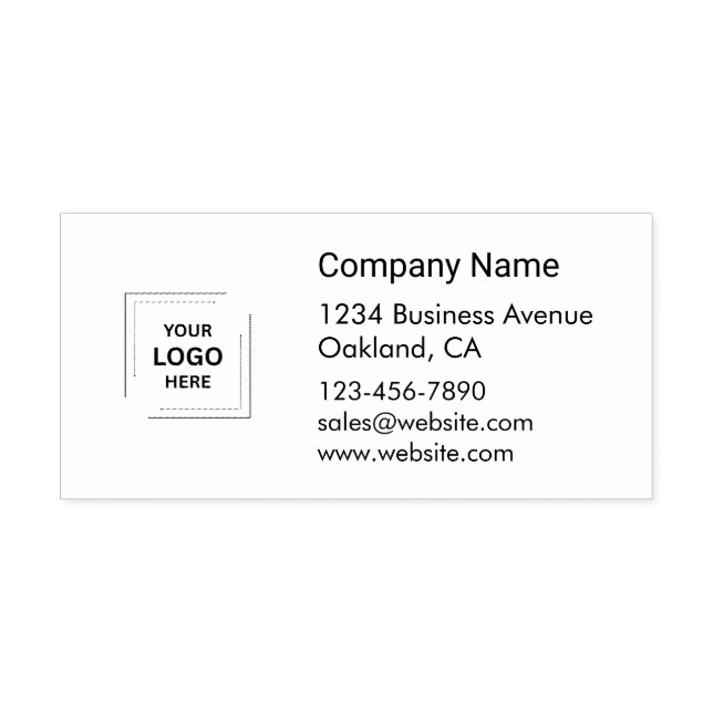 Business Return Address | Logo Professional Modern Self-inking Stamp (Design)