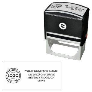 Business Return Address Logo  Self-inking Stamp