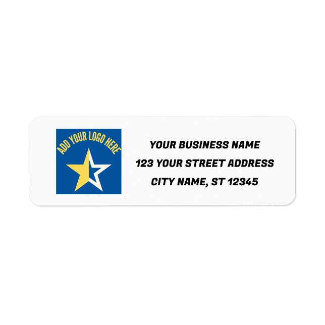 Business Return Address | Professional Custom Logo Label (Front)