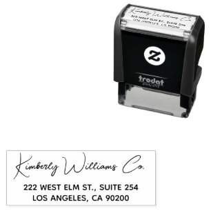 Business Return Address Professional Logo Modern Self-inking Stamp