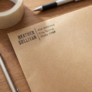Business Return Address Professional Logo Modern Self-inking Stamp