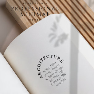 Business Return Address Professional Minimal Rubber Stamp