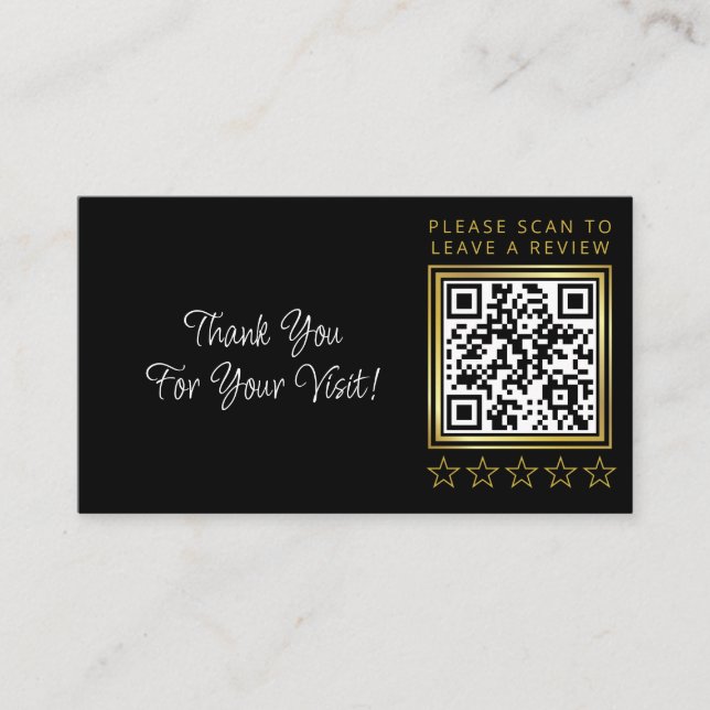 Business Review Custom QR Code Link Logo Card (Front)