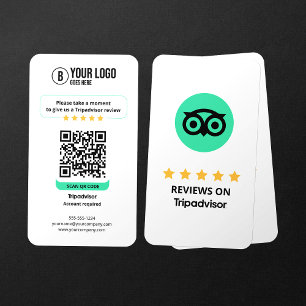 Business Review Link Tripadvisor Reviews QR Code Card