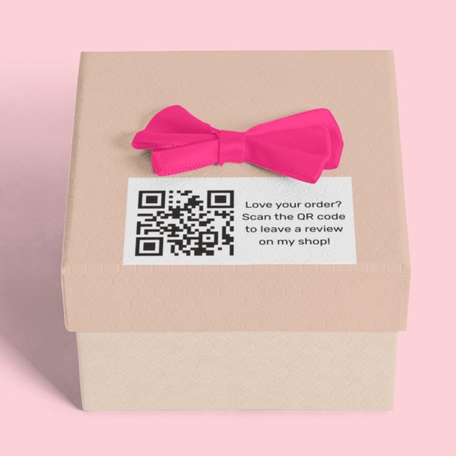 Business Review Request With QR Code Rectangular Sticker (Creator Uploaded)