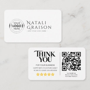 Business Reviews QR Code Review Link Card