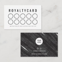 Business royalty cards black white modern