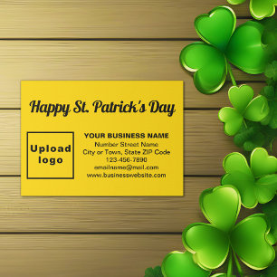 Business Saint Patrick Greeting on Yellow Enclosure Card