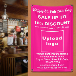 Business Saint Patrick Sale on Pink Banner