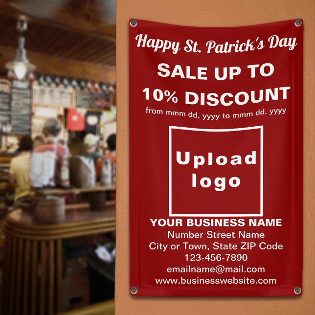 Business Saint Patrick Sale on Red Banner (Business Saint Patrick sale on red banner. Signage to attract more customers.)