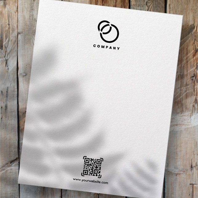 Business Scan Me QR Code Website Modern Simple Custom Letterhead (Creator Uploaded)