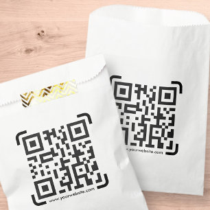 Business Scan Me QR Code Website Modern Simple Favour Bag