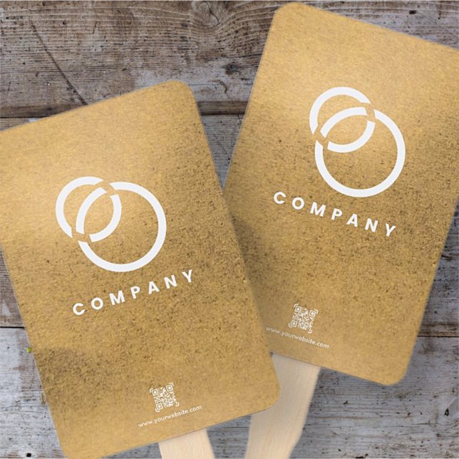 Business Scan Me QR Code Website Modern Simple Hand Fan (Creator Uploaded)