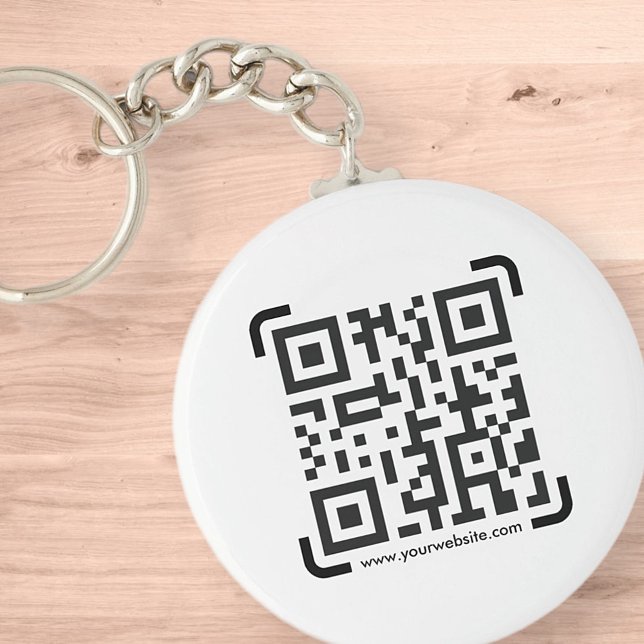 Business Scan Me QR Code Website Modern Simple Key Ring (Creator Uploaded)