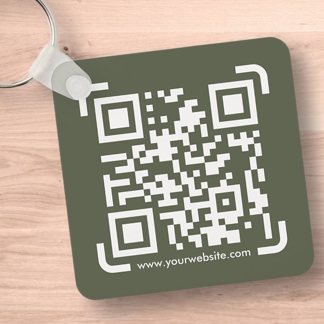 Business Scan Me QR Code Website Modern Simple Key Ring (Creator Uploaded)