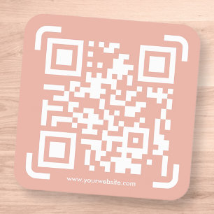 Business Scan Me QR Code Website Modern Simple Square Sticker