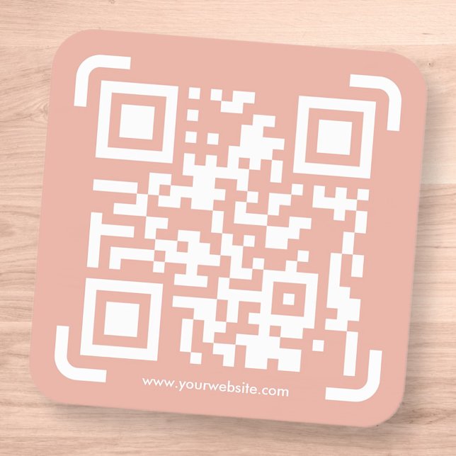 Business Scan Me QR Code Website Modern Simple Square Sticker (Creator Uploaded)
