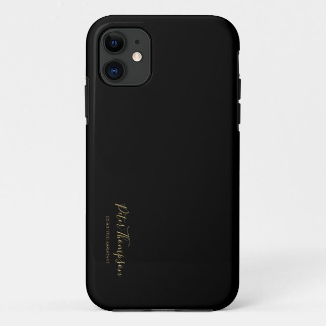 Business Script Elegant Signature Case-Mate iPhone Case (Back)