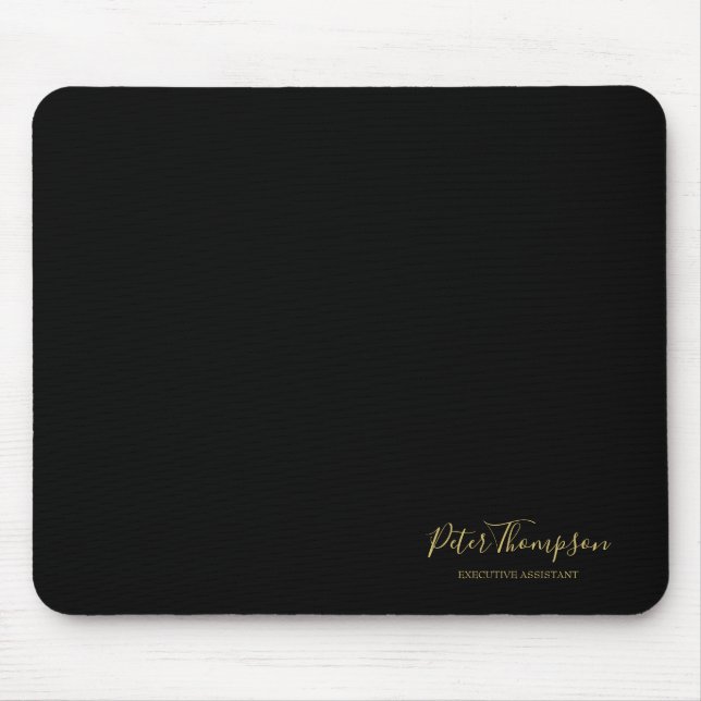 Business Script Elegant Signature  Mouse Pad (Front)