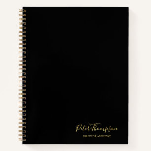 Business Script Elegant Signature Notebook