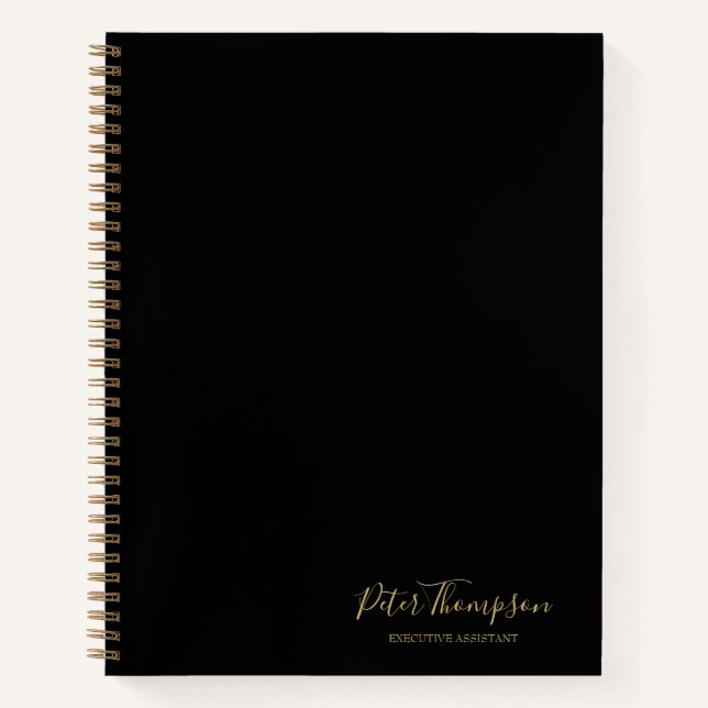 Business Script Elegant Signature Notebook (Front)