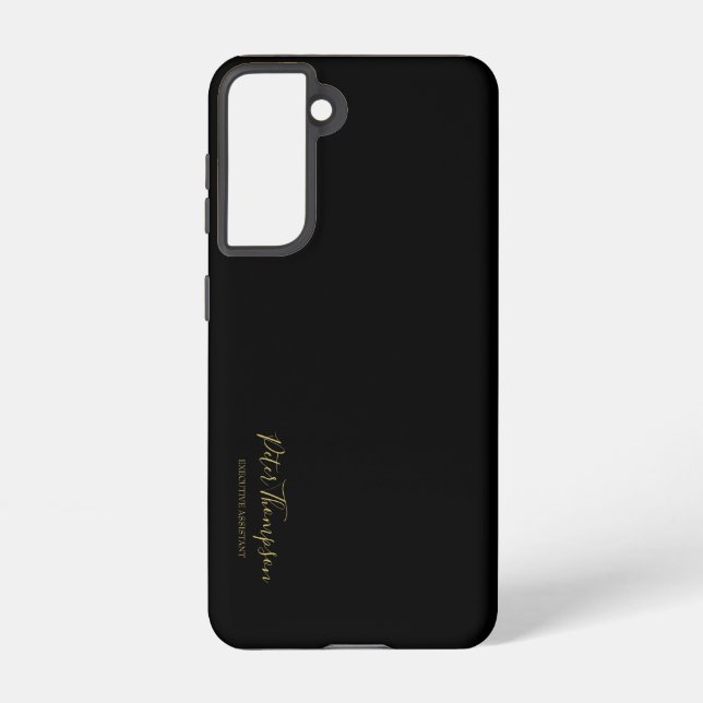 Business Script Elegant Signature  Samsung Galaxy S21 Case (Back)