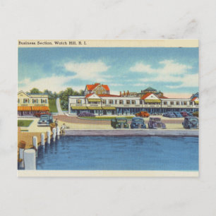Business Section, Watch Hill, Rhode Island Postcard