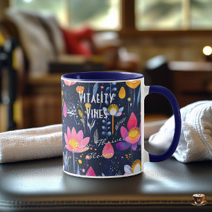 Business Serenity Spa Mug with Artistic Daisy