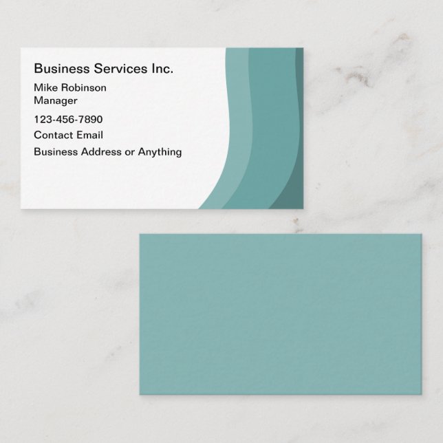 Business Services Modern Business Card (Front/Back)