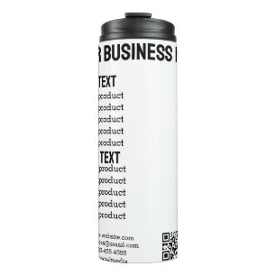 Business services products price list menu card thermal tumbler