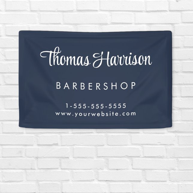 Business Signature Script Blue Promotional Banner (Creator Uploaded)