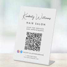 Business Signature Script Monogram QR Code