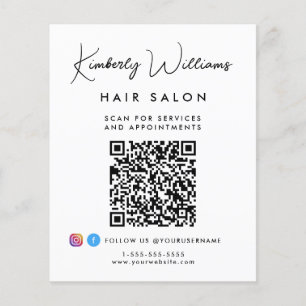 Business Signature Script QR Code Promotional Flyer