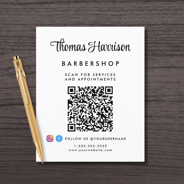 Business Signature Script QR Code Promotional Flyer (Creator Uploaded)