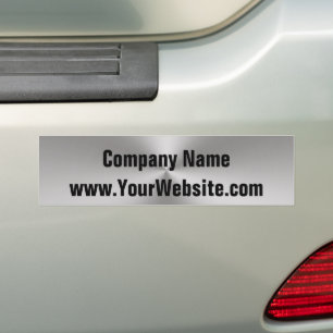 Business Silver and Black Company Name Website Bumper Sticker