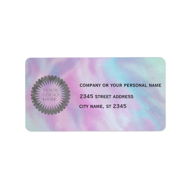 Business simple custom  logo holographic label (Front)