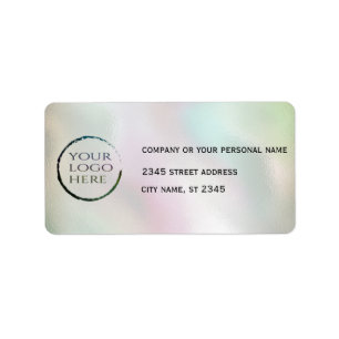 Business simple custom  logo holographic label