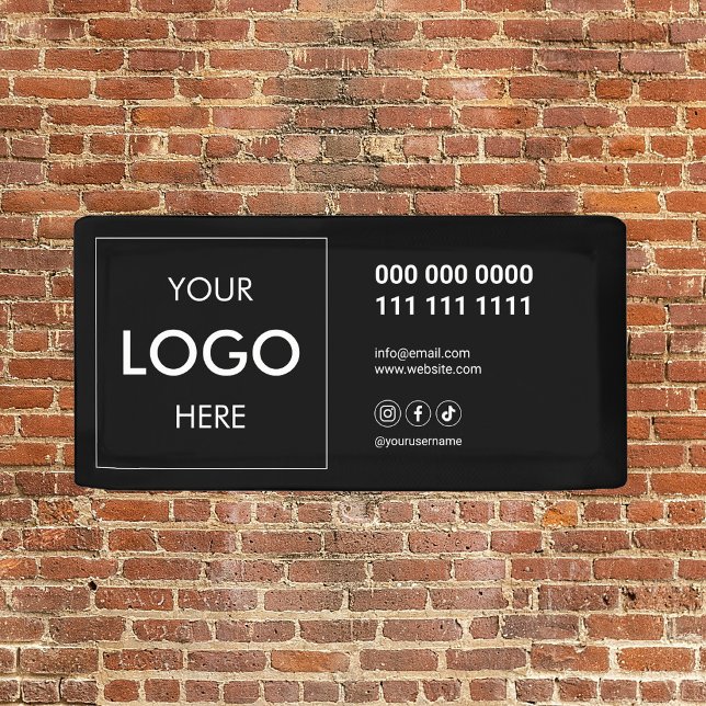 Business Social Media Logo Black Banner (Creator Uploaded)